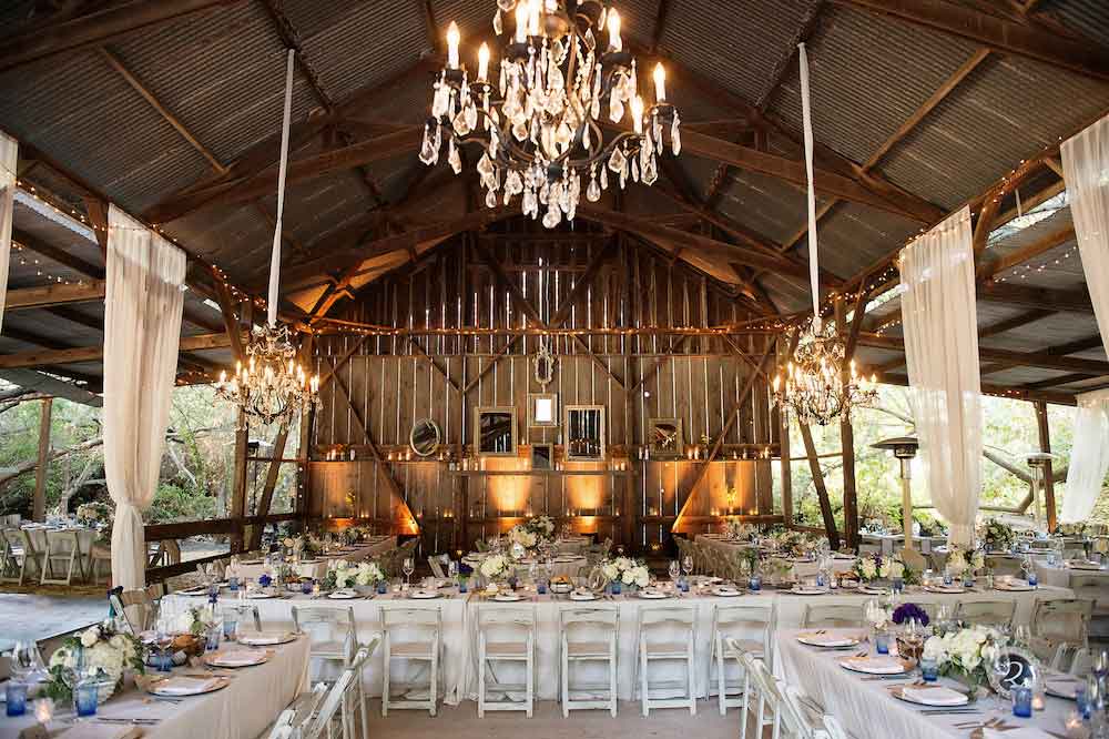 Tema de bodas rústico al aire libre