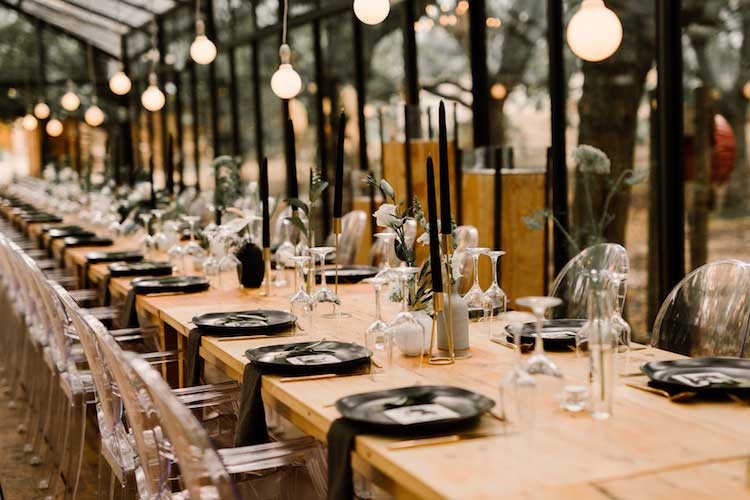tema de decoración de boda moderno