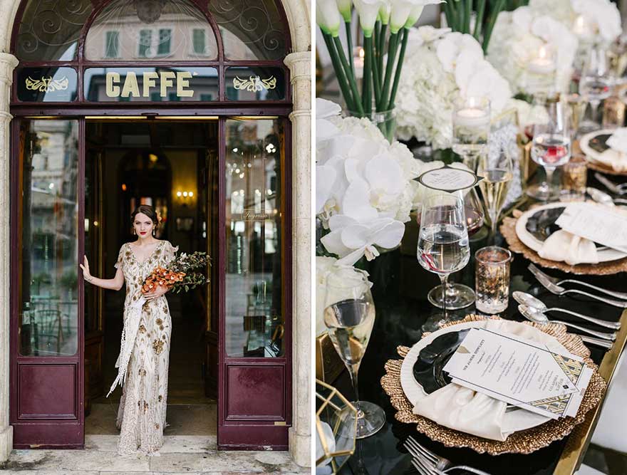 Tema de boda art deco de los años 20