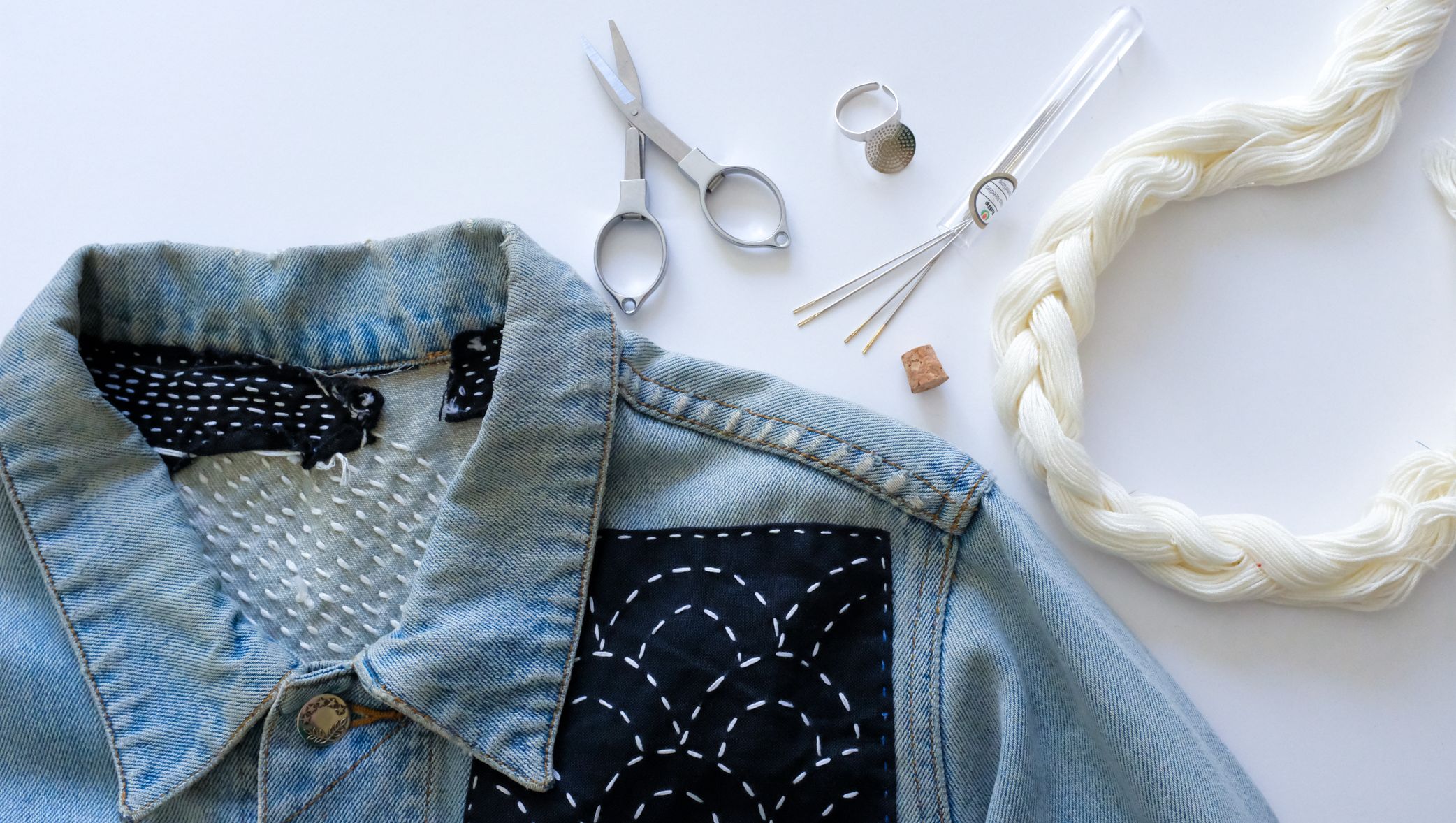 DIY Tutorial: Sashiko Mending on a Jean Jacket – Jenny Lemons