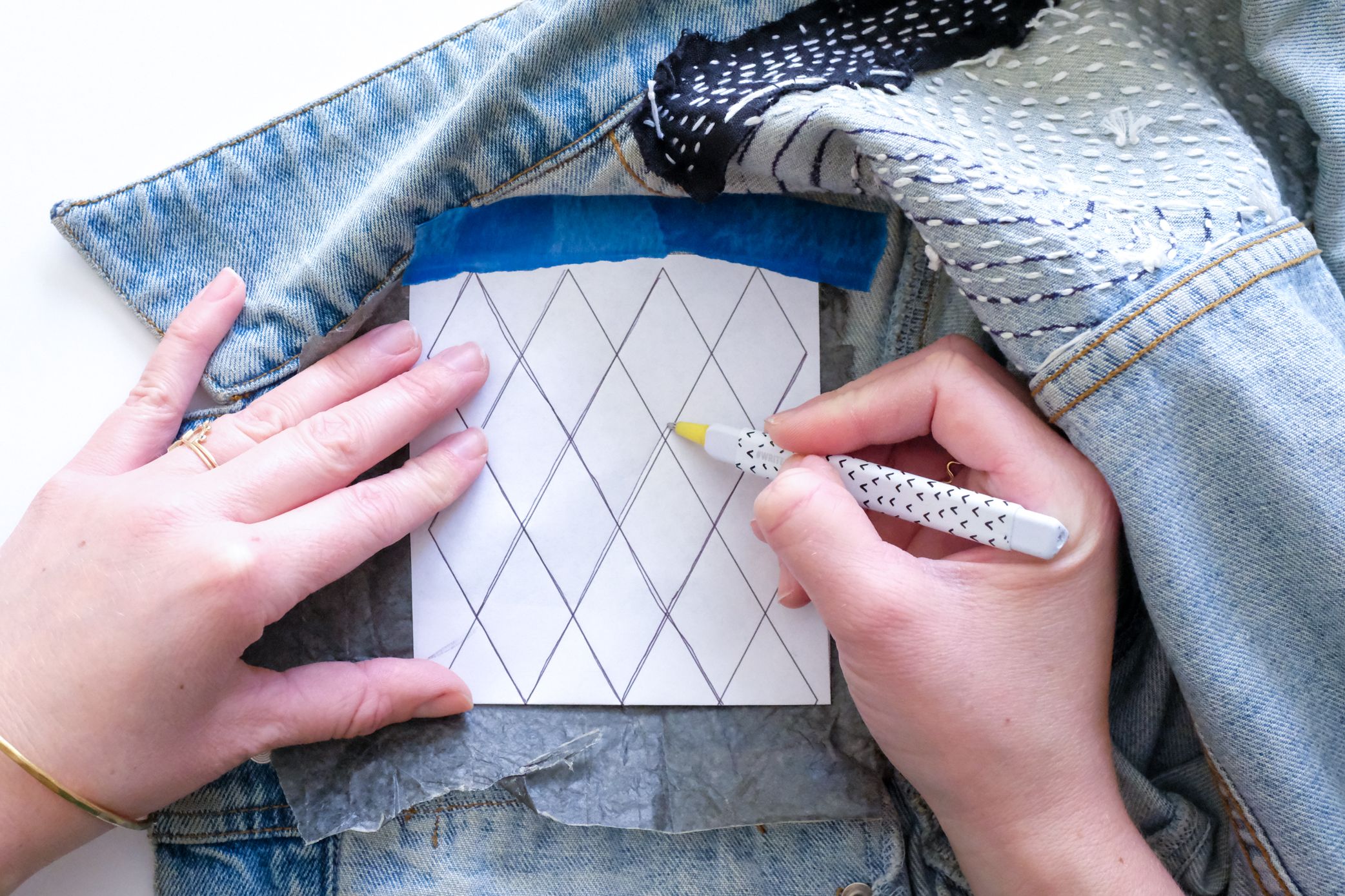 DIY Tutorial: Sashiko Mending on a Jean Jacket – Jenny Lemons