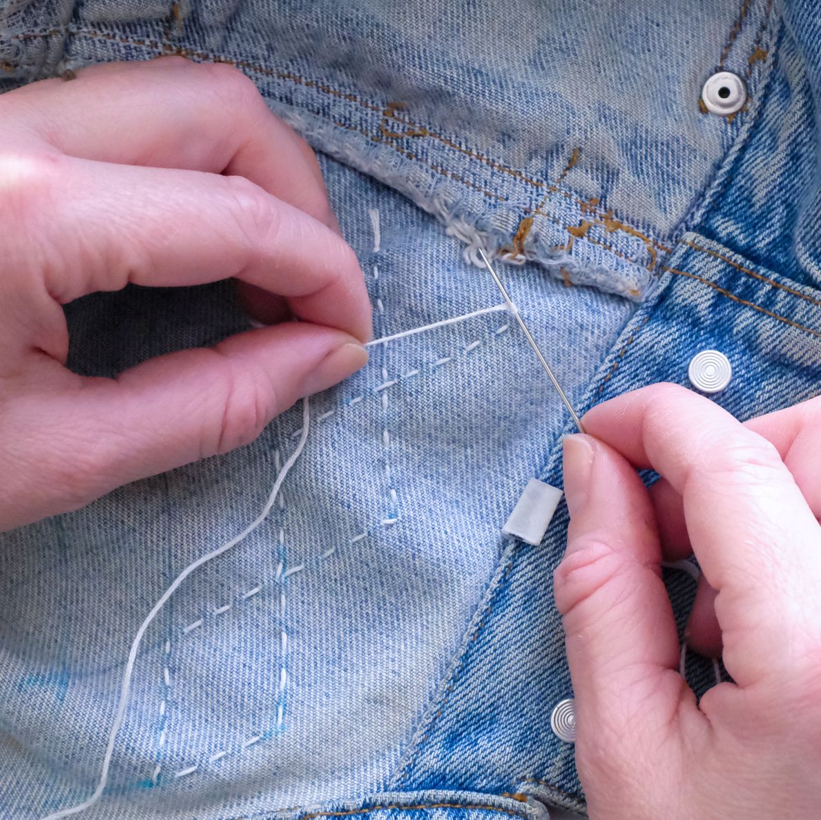 DIY Tutorial: Sashiko Mending on a Jean Jacket – Jenny Lemons