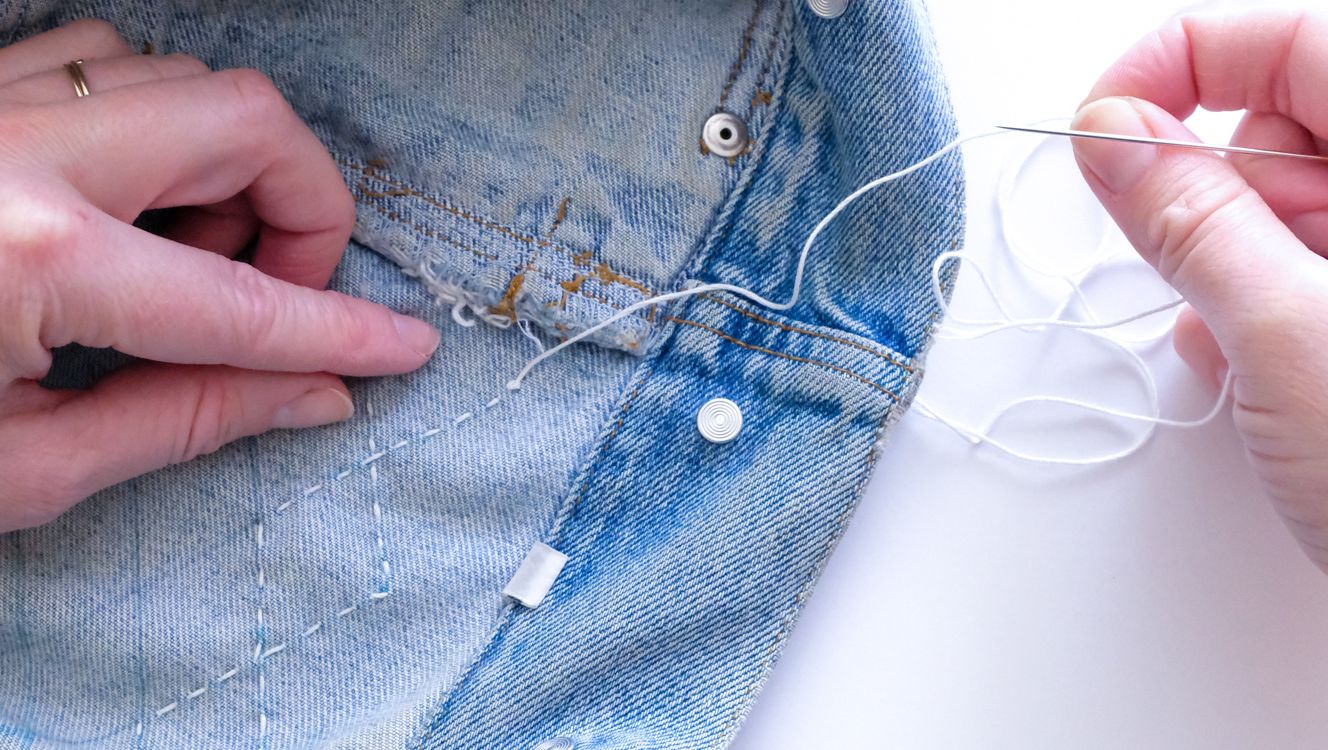 DIY Tutorial: Sashiko Mending on a Jean Jacket – Jenny Lemons