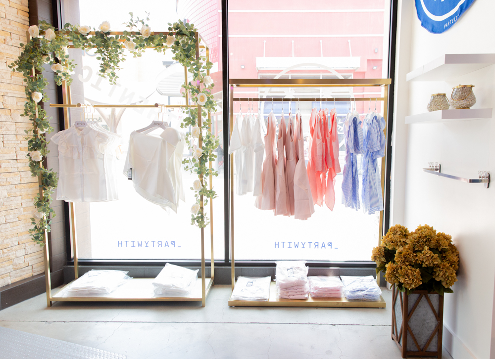 pretty and feminine floral fashion display