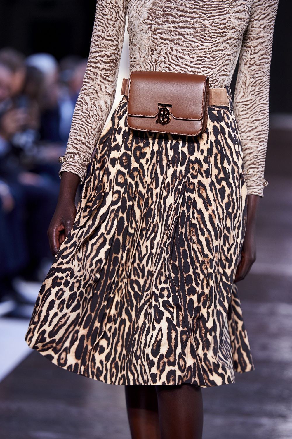 Animal Print skirt and cardigan by Burberry