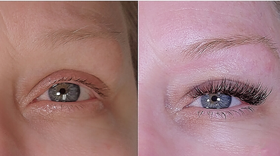 before and after by Lash Affair Brand Ambassador, Sydney Farrell