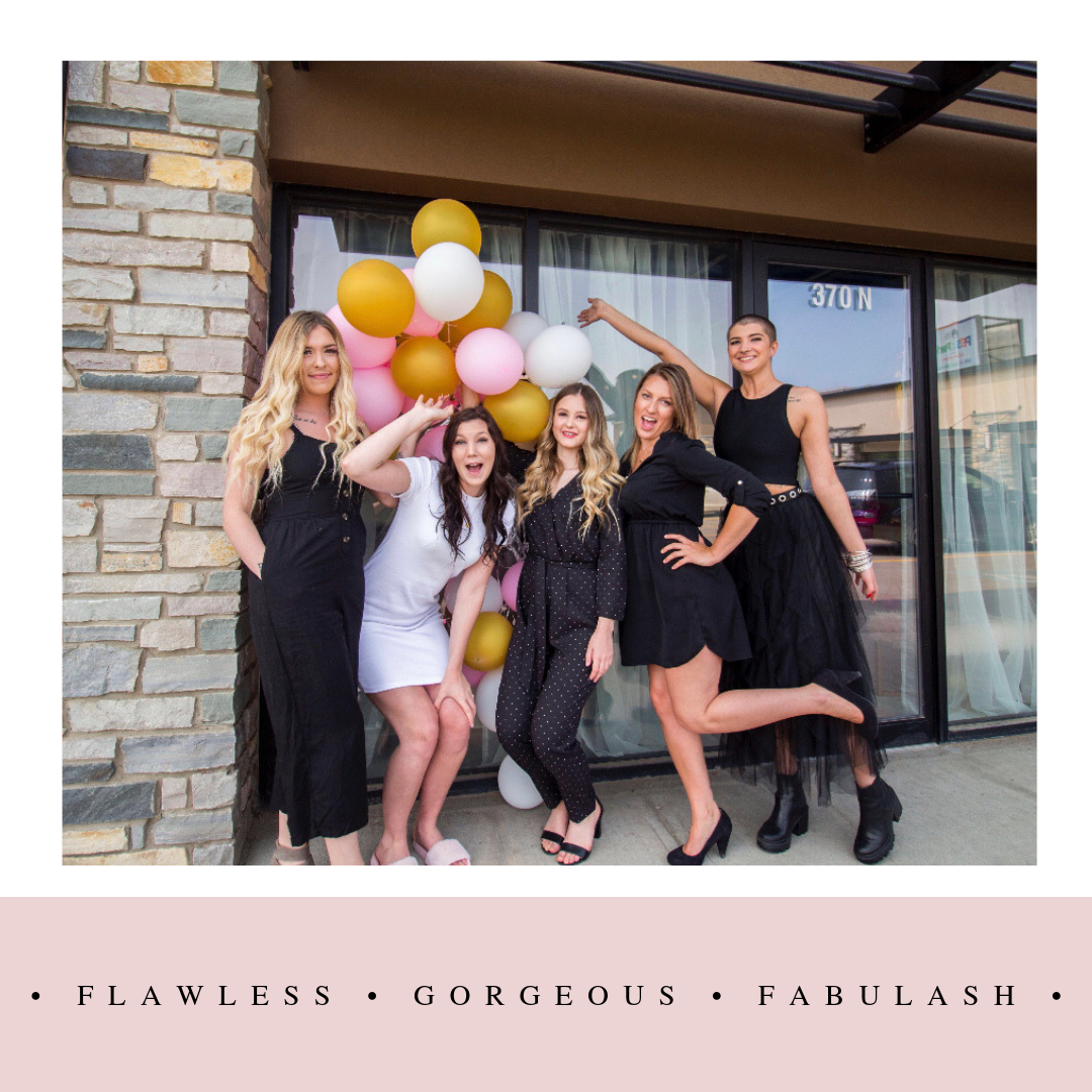 Blaze with her team of Lash Artists at Fabulash