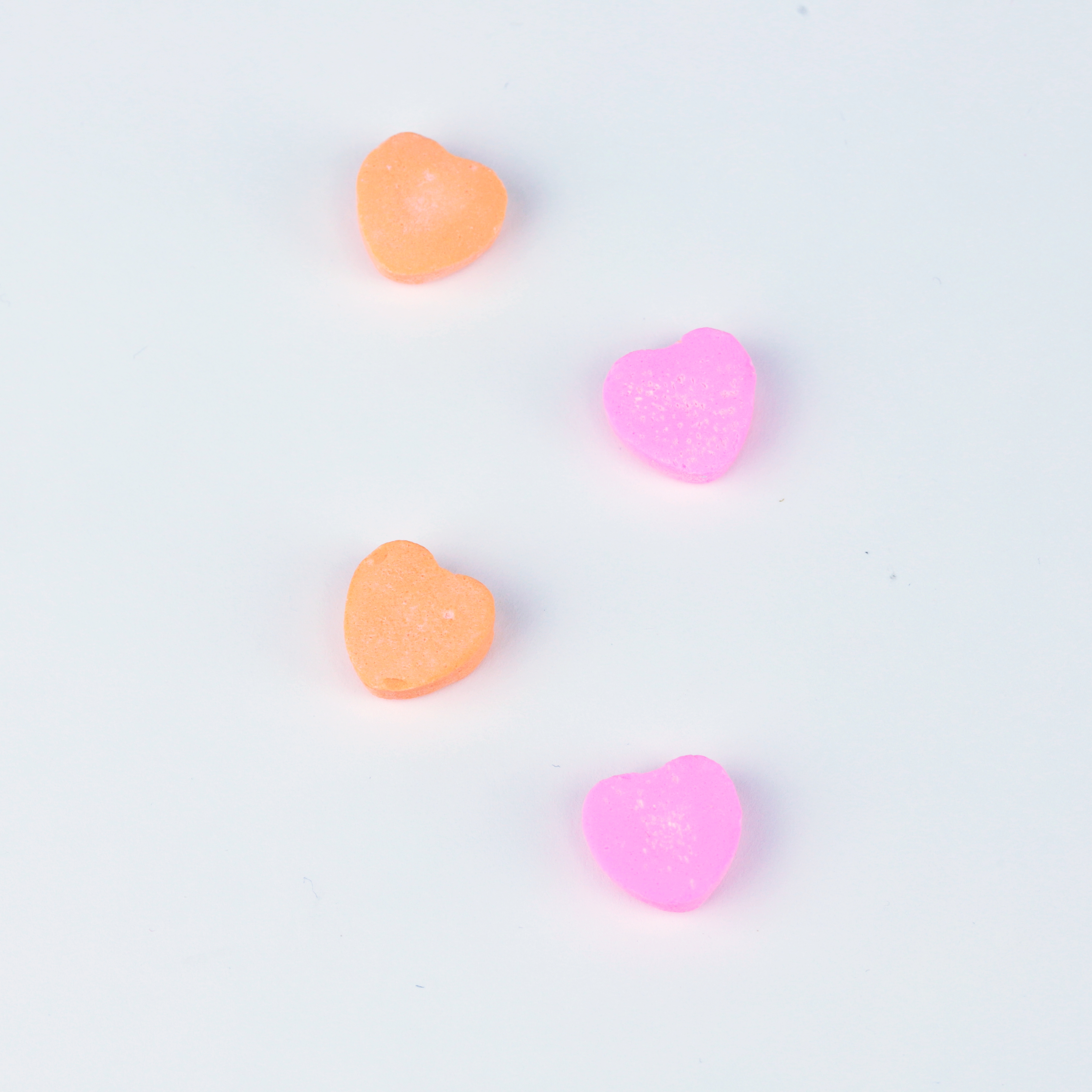 Candy hearts for valentines day is a sweet treat. 