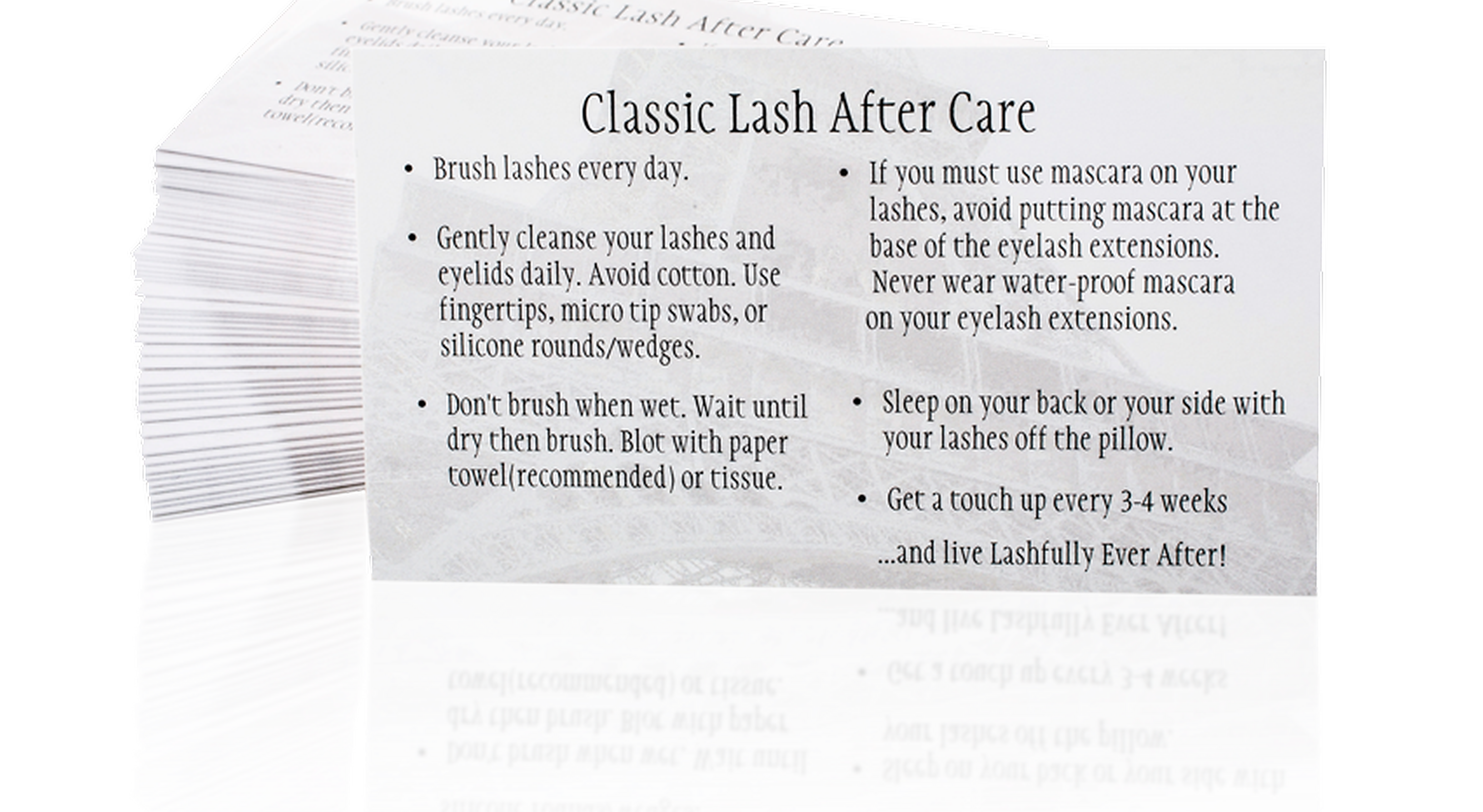 classic lash after care