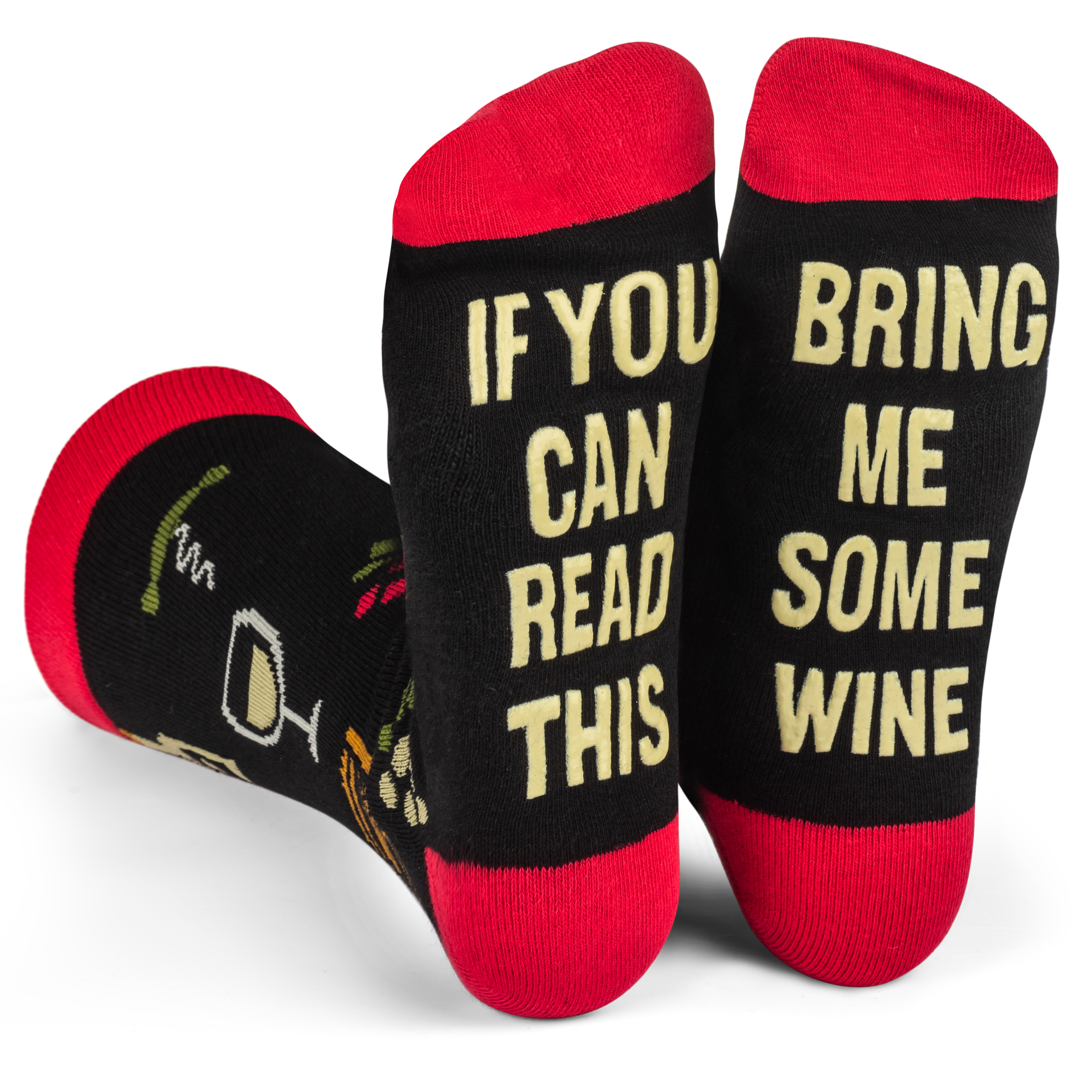 if you can read this bring me some wine socks