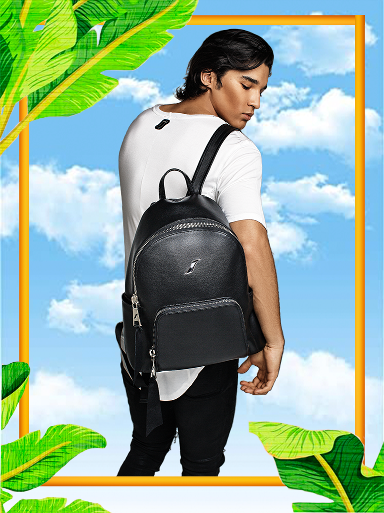 Leather Backpack For Men | Black Large Men's Leather Book Bag/Backpack| LEORICCI