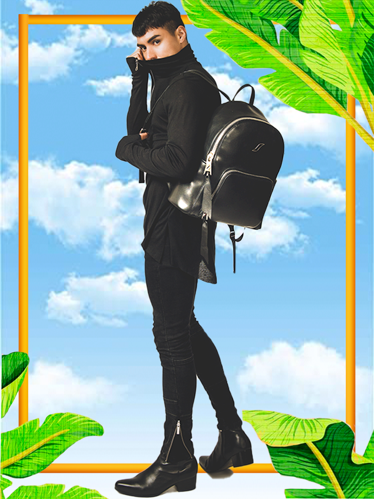 Shop Leather Backpack For Men on Sale | Black Large Men's Leather Book Bag/Backpack| LEORICCI