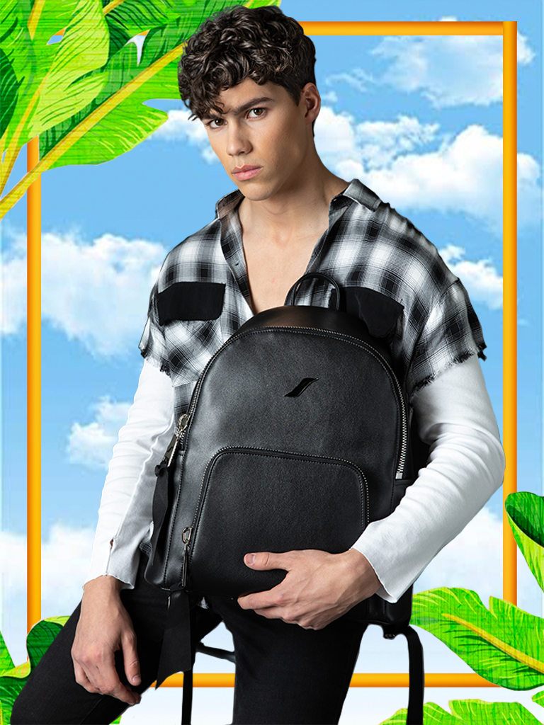 Shop Leather Backpack For Men on sale | Black Large Men's Leather Book Bag/Backpack| LEORICCI