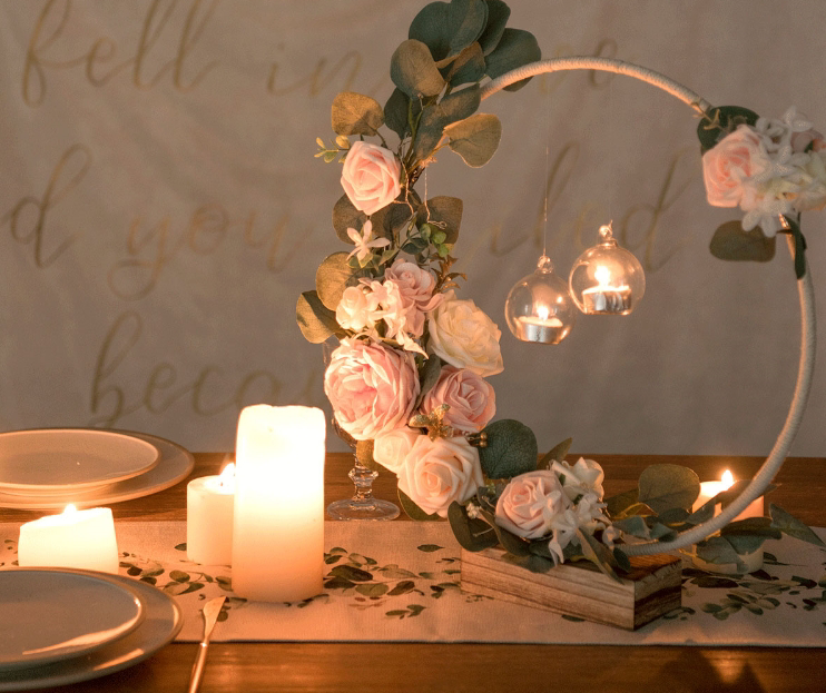 How To Diy Floral Hoop Centerpiece Wedding And Home Decor Ling S Moment