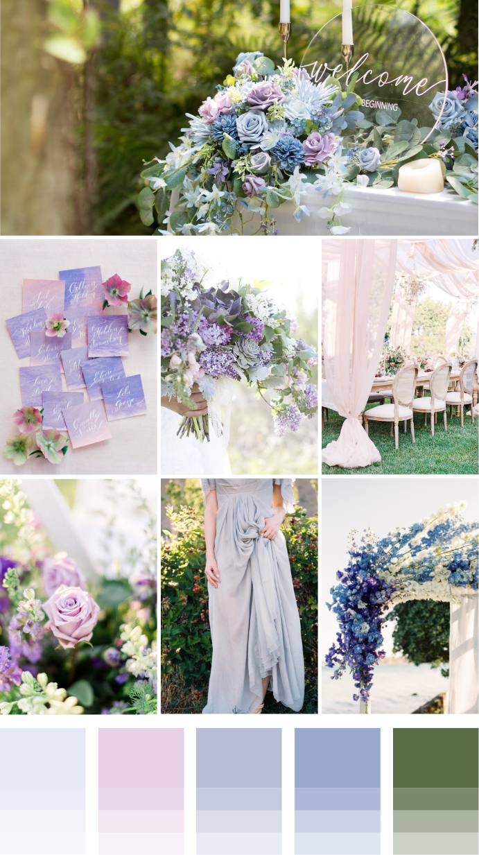 Dusty Lavender Teal Color Palette