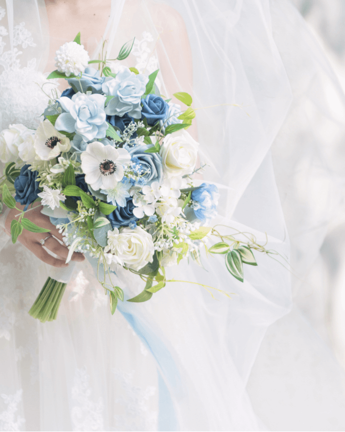 Summer Blue Wedding Veil