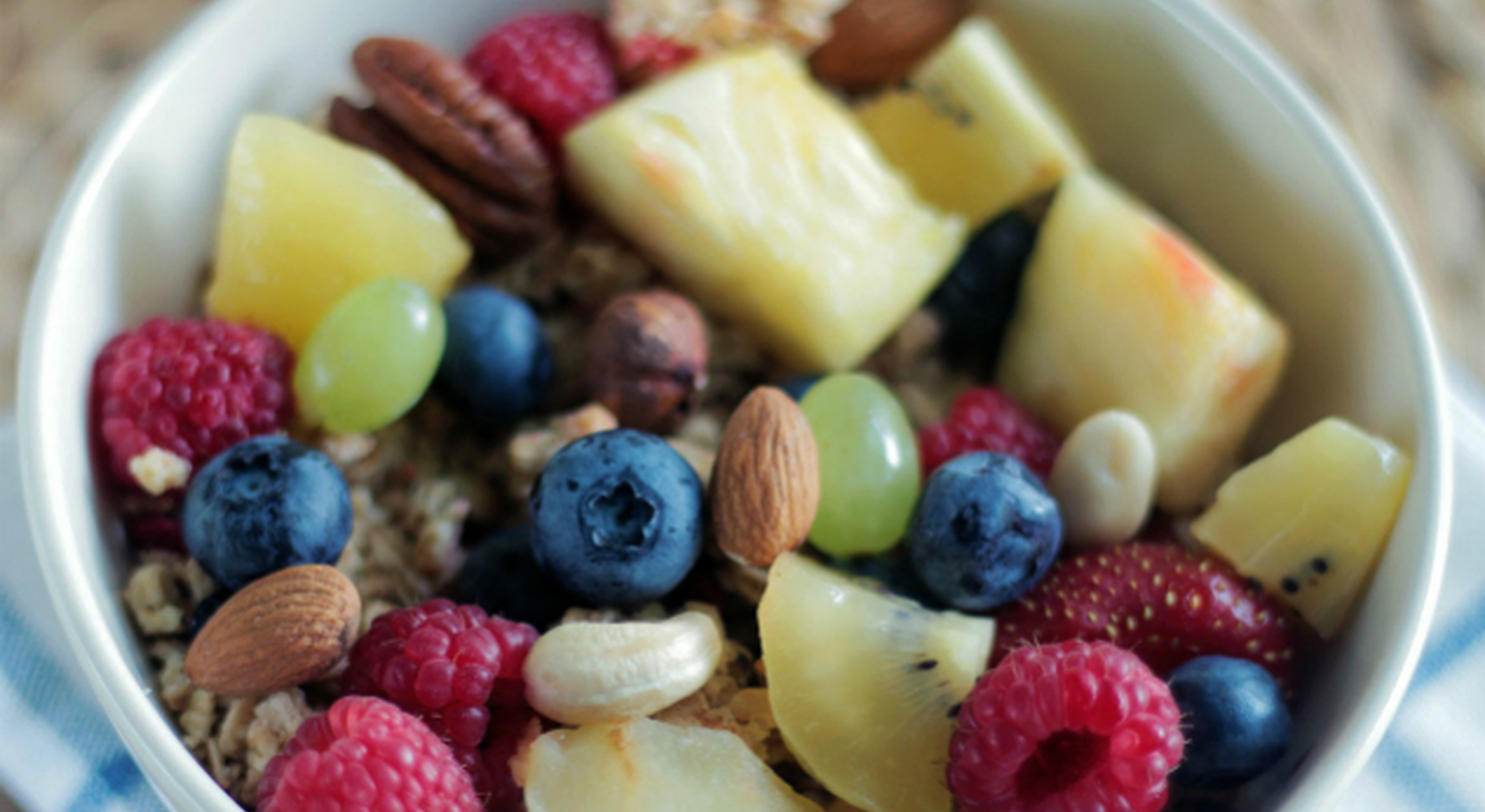Bowl of granola and fruit