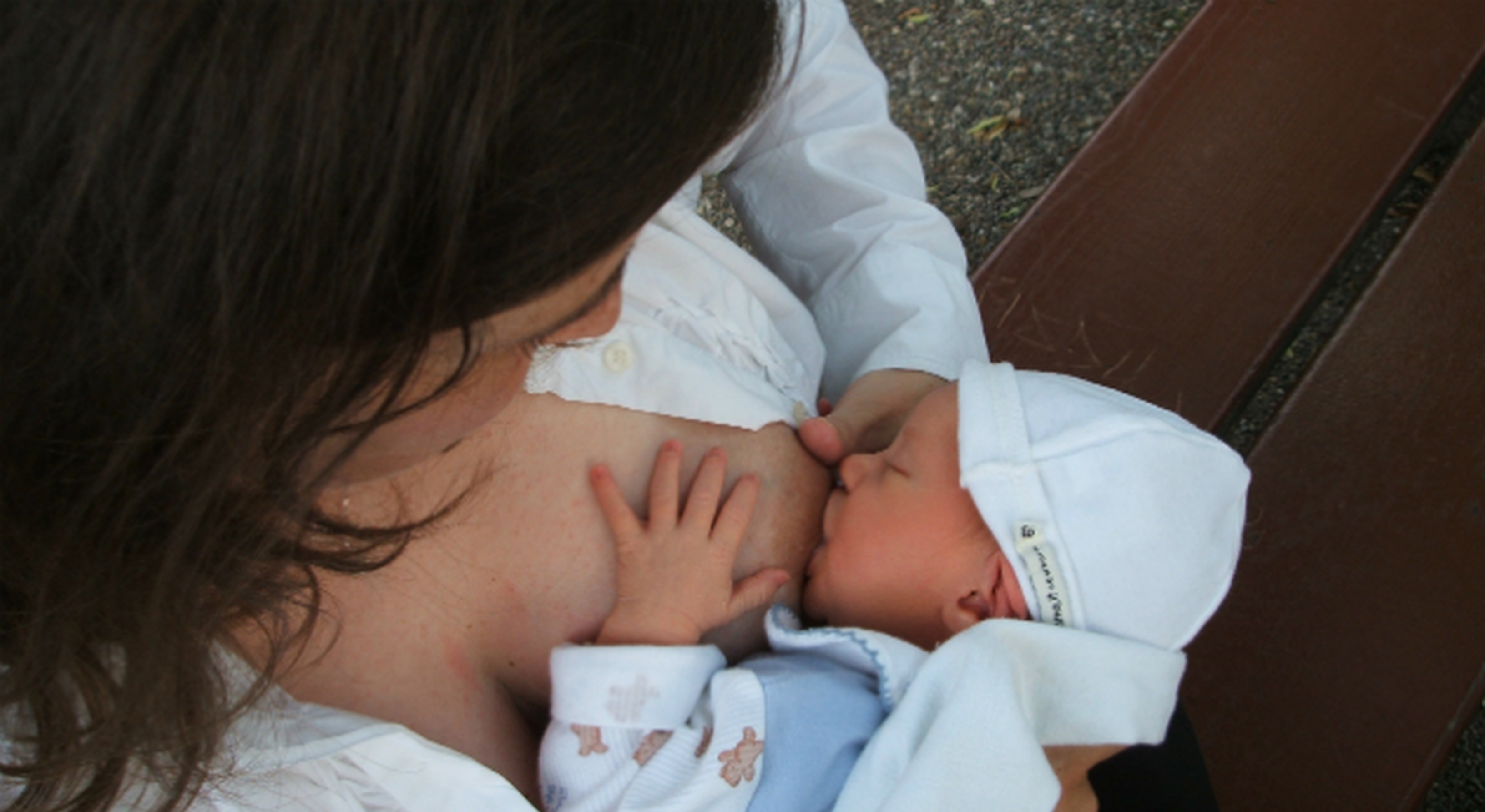 Mom breastfeeding her baby