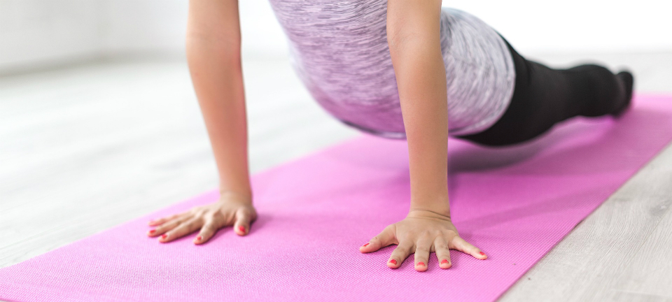 Woman doing yoga pose