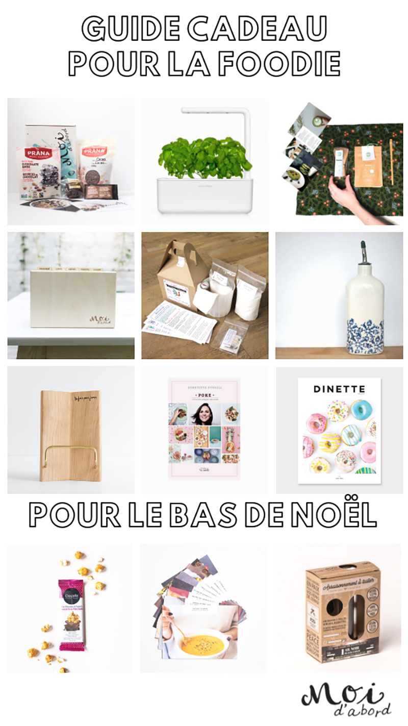 guide idées cadeau femme maman cuisine foodie fait au Québec local