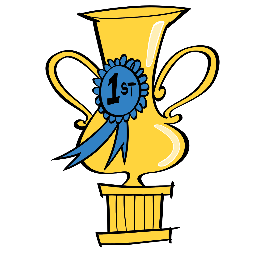illustrated trophy prize