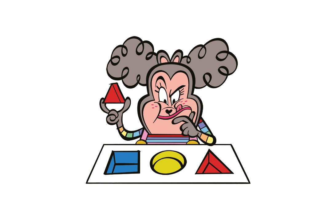 illustrated bear doing a puzzle