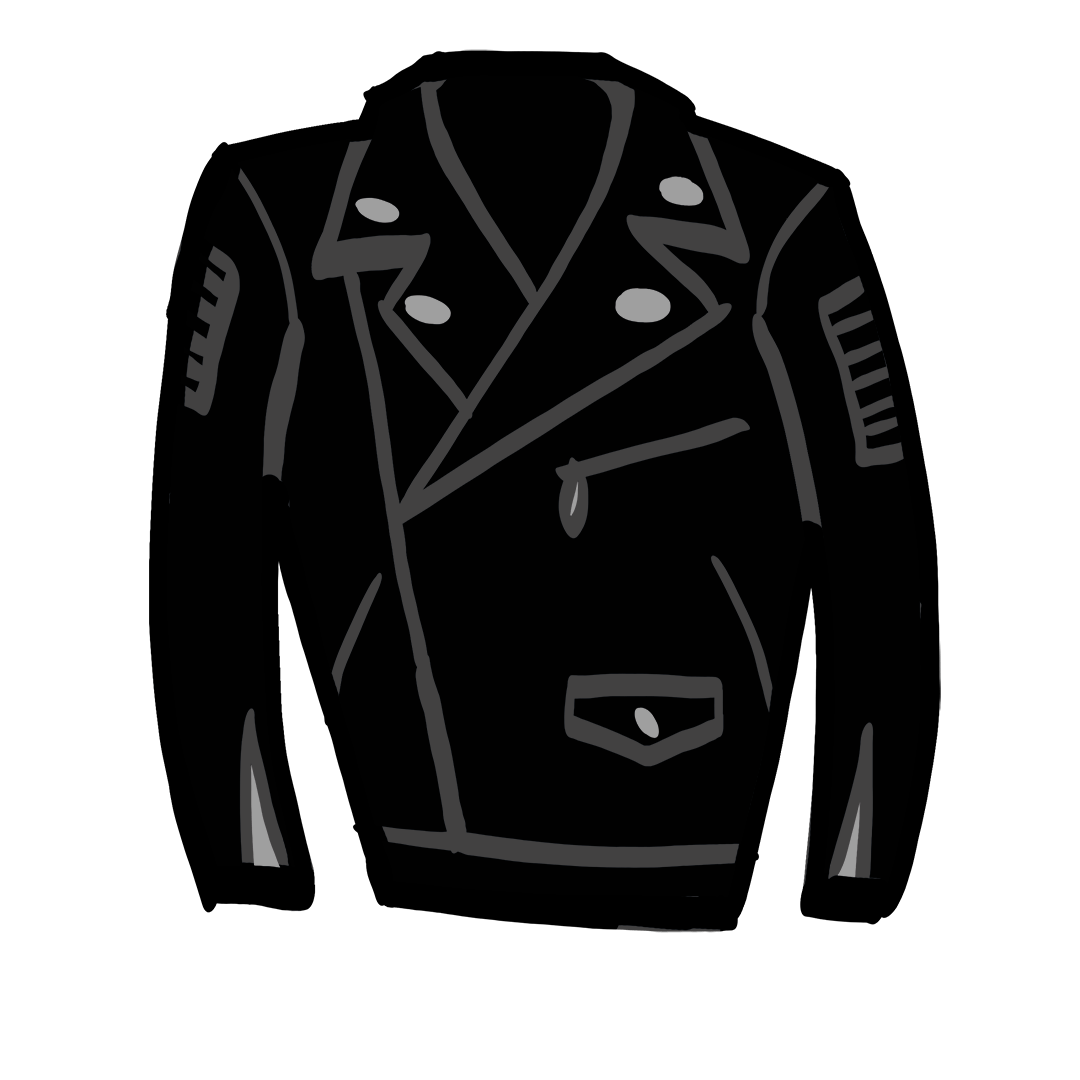 illustrated leather jacket
