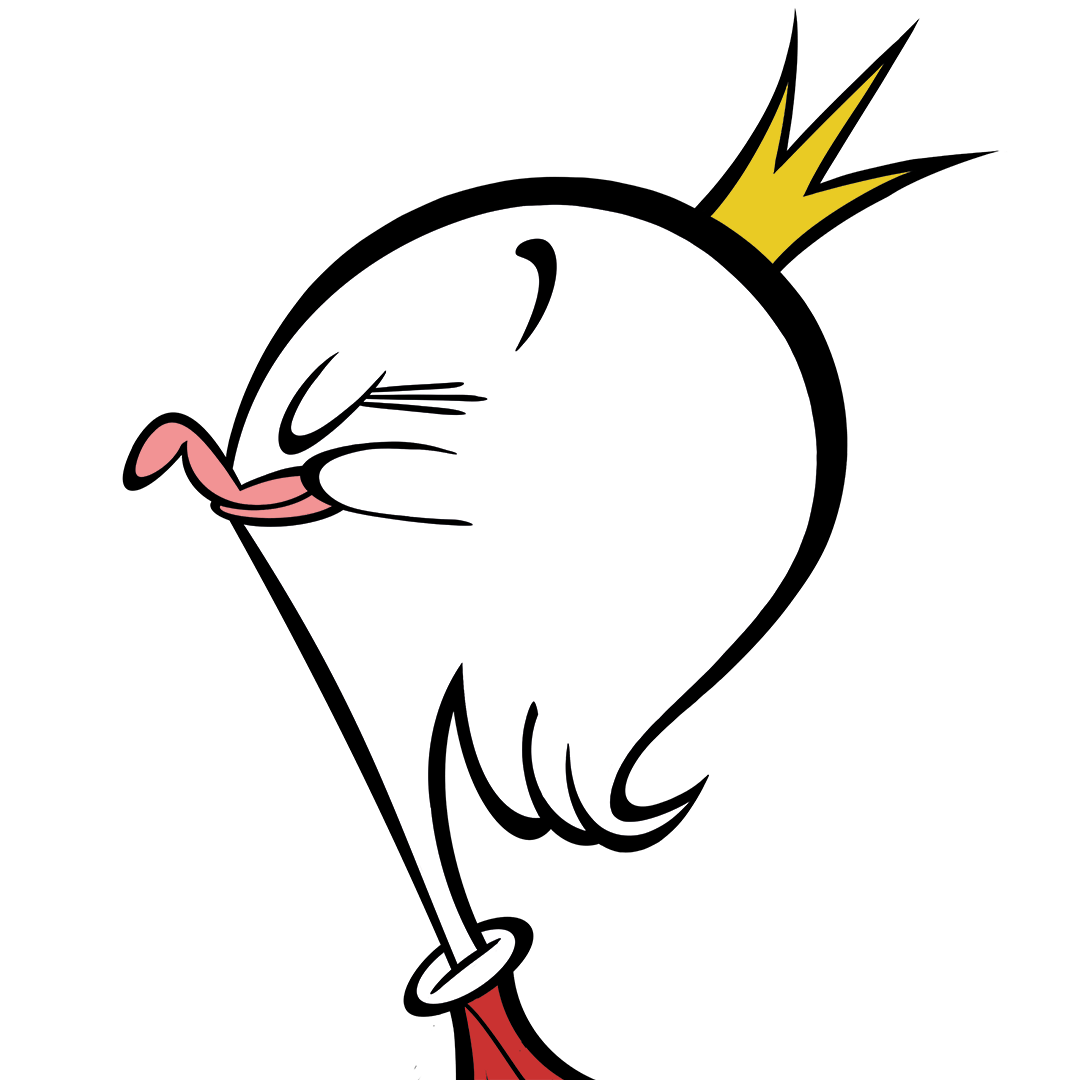 illustrated ostrich wearing a crown