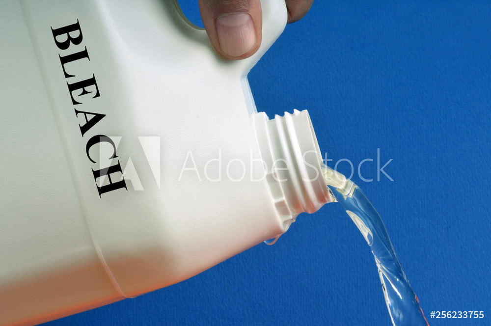 bottle of bleach to add to water