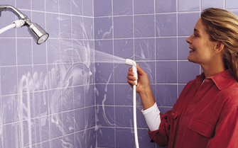 Une douche stérilisée.