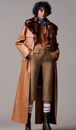 brown camel long coat by chloe