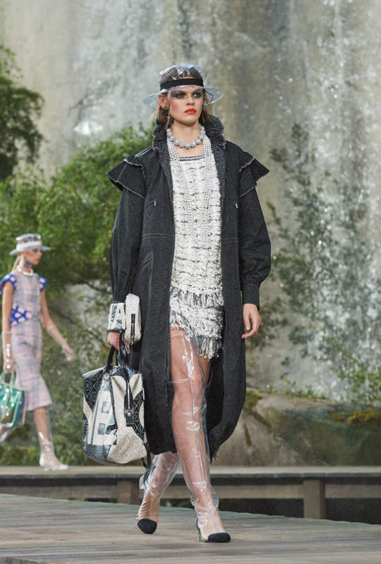 long black chanel womens coat