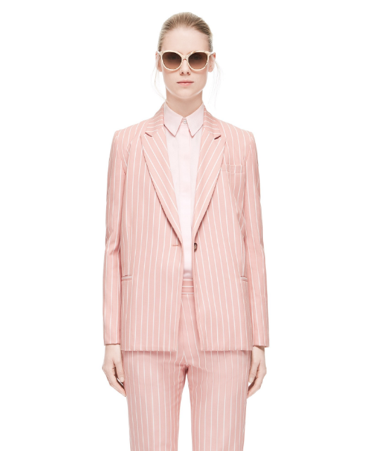 naomie harris wearing a pink tibi blazer jacket