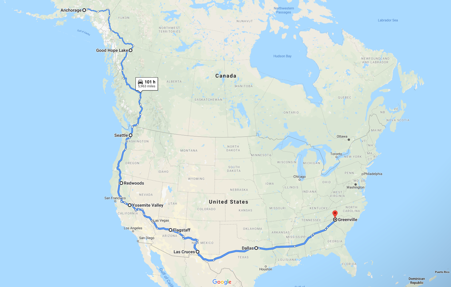 trans america road trip