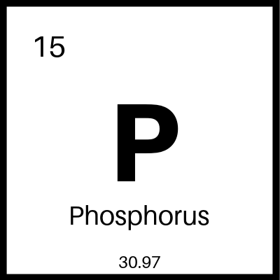 Phosphorus element from periodic table.